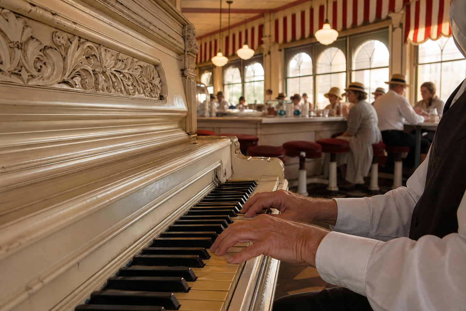 Casey's Corner Just Welcomed a New Ragtime Pianist